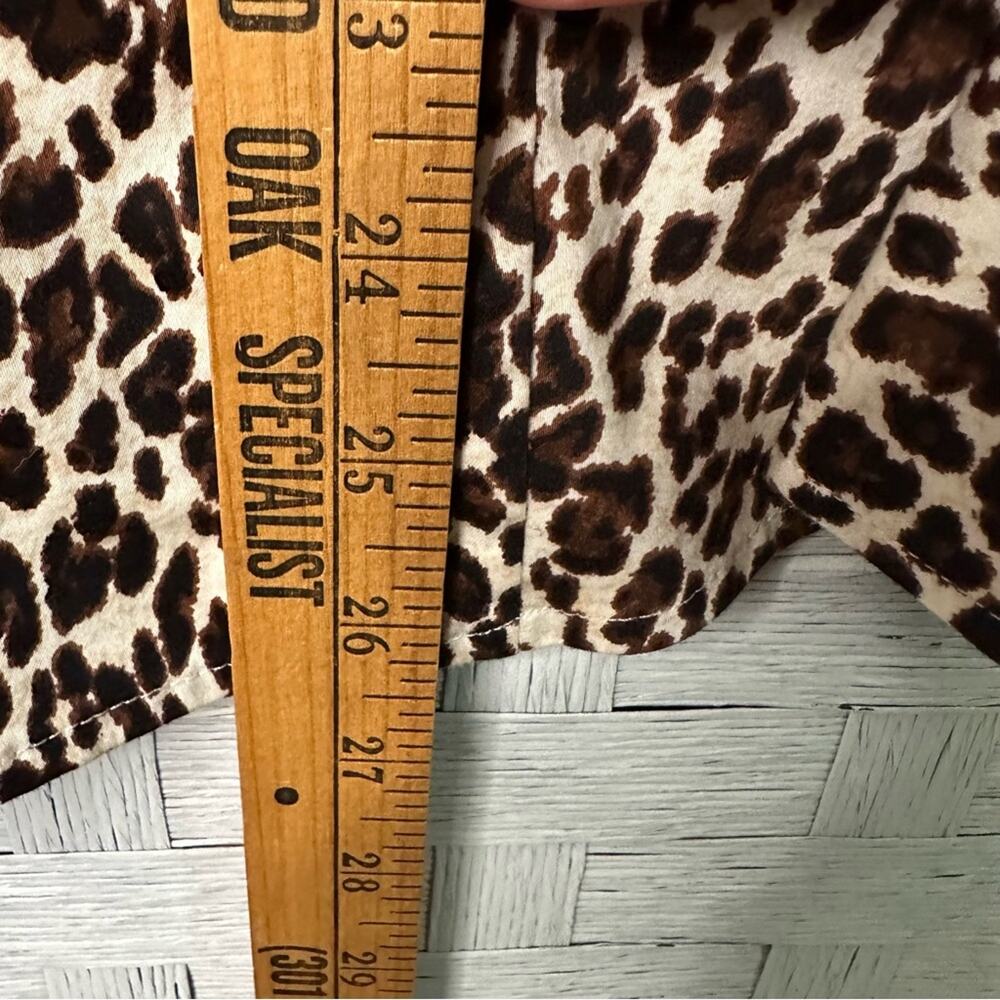 Talbots Leopard Print Button Down Long Sleeve Blo… - image 8